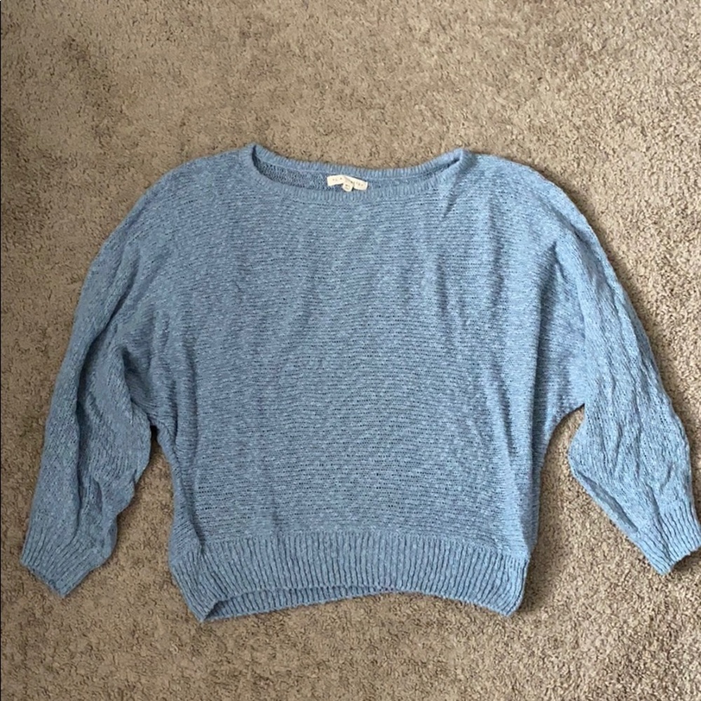 Blue knit sweater